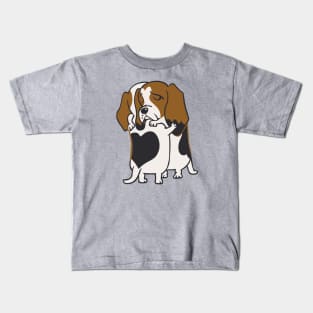 Basset Hound Hugs Kids T-Shirt